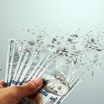 dollars disintegrating